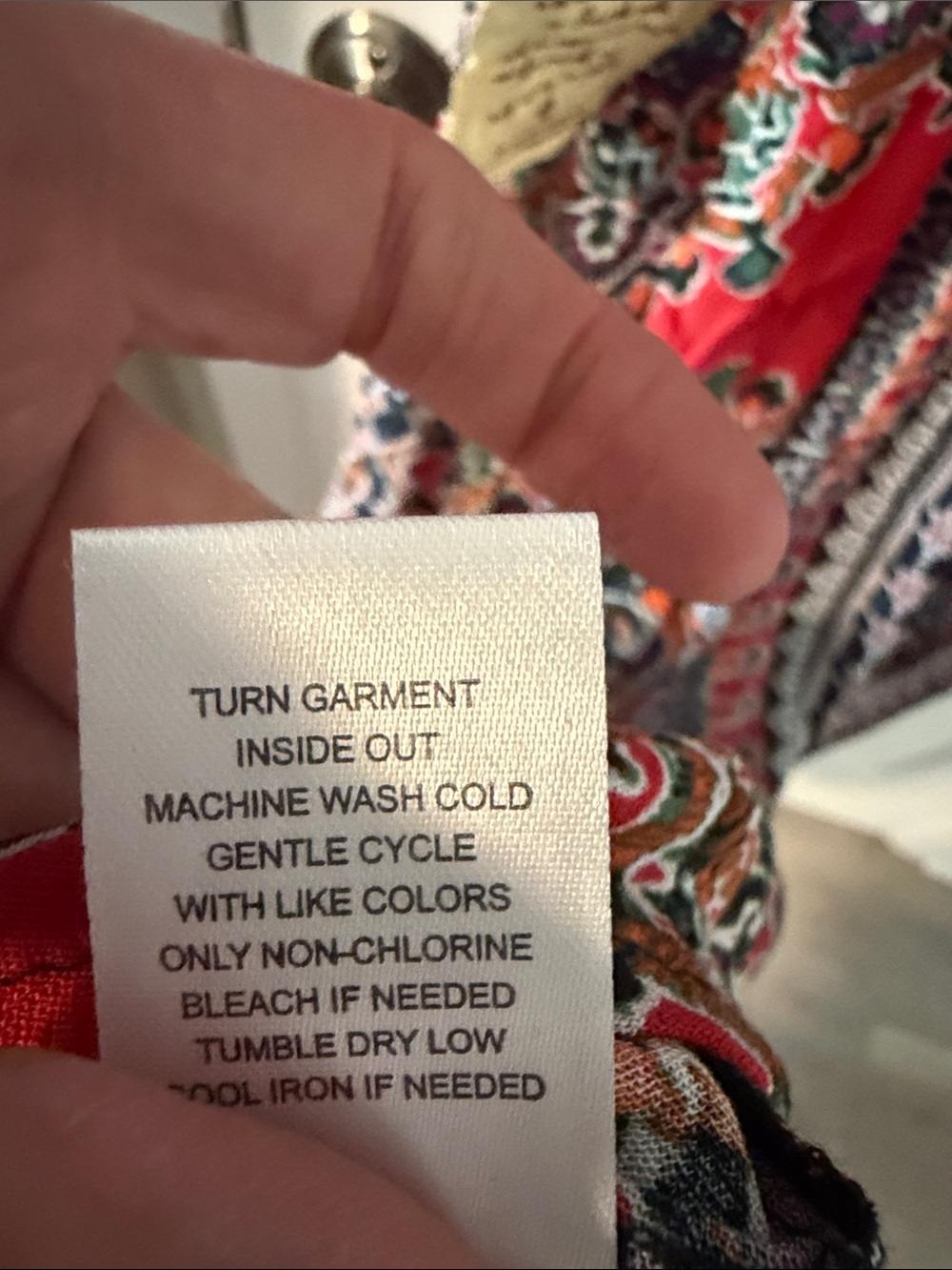 NWT One World Boho Paisley Print Maxi Dress Lace Neckline Strappy Back Size 3X - Picture 6 of 9